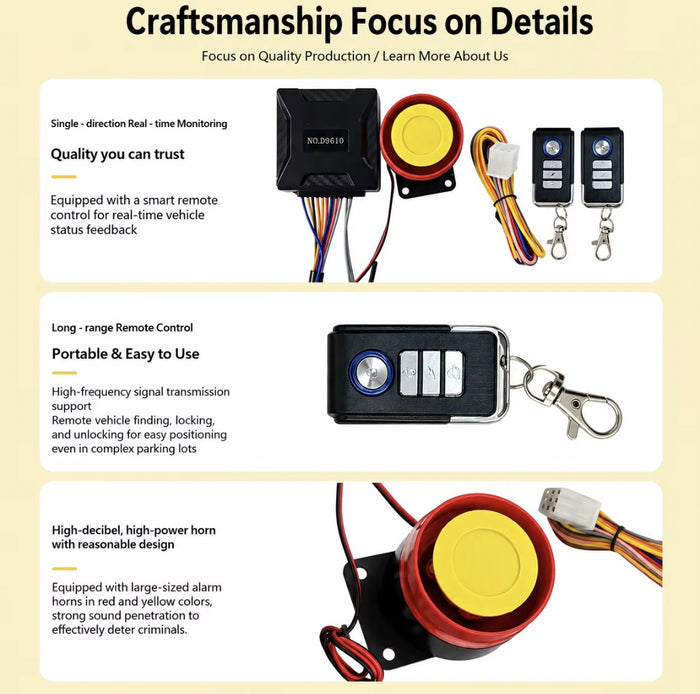 Motorcycle Remote Security Kit